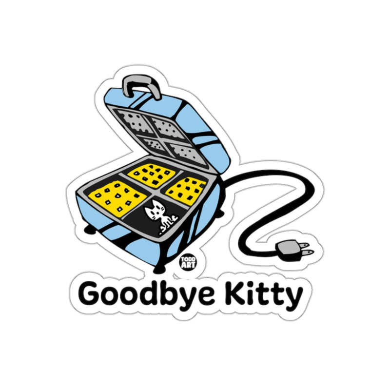 Load image into Gallery viewer, Goodbye Kitty Waffle Iron Sticker Decal Fun Art Design
