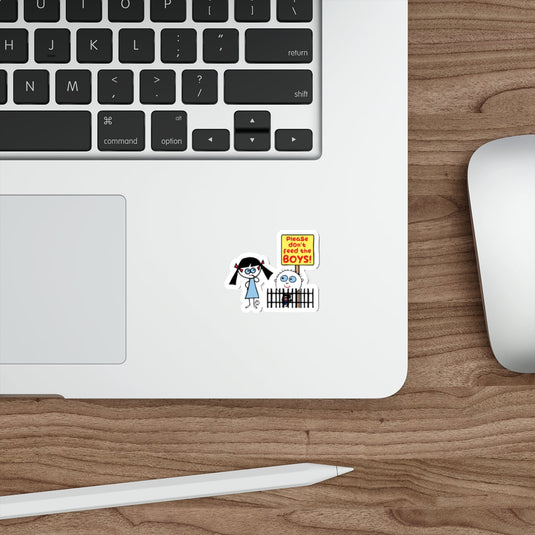 Please Don't Feed the Boys Laptop Sticker Product