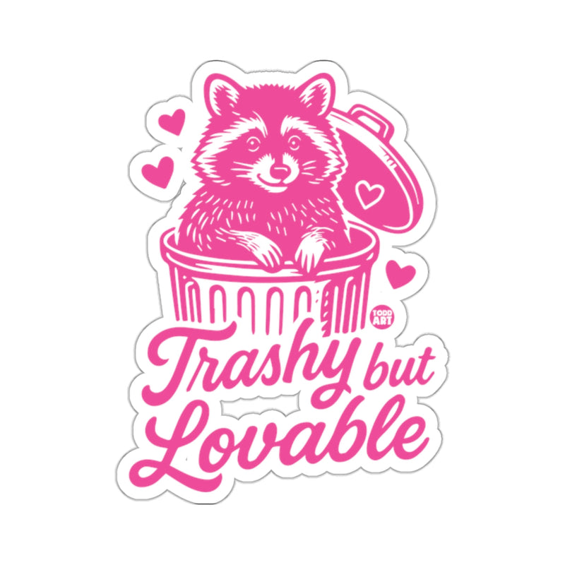 Load image into Gallery viewer, Pink Raccoon Trashy but Lovable Hearts Adorable 
