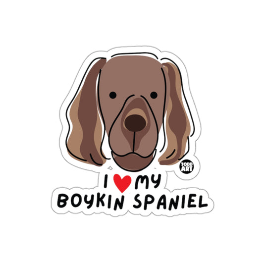 I Love My Boykin Spaniel Heart Sticker Dog Lover