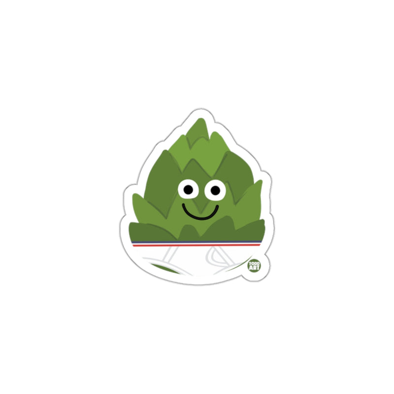 Load image into Gallery viewer, Cute Smiling Green Artichoke Face Sticker Product
