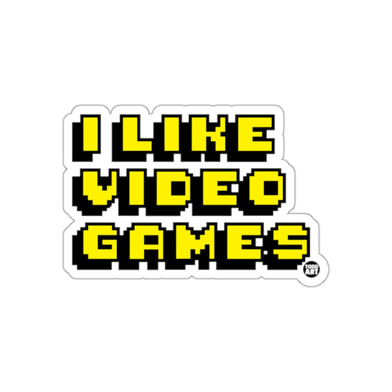 Load image into Gallery viewer, I Like Video Games Pixel Art Sticker Product
