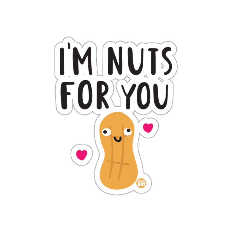 Load image into Gallery viewer, I'm Nuts for You Cute Peanut Illustration Sticker
