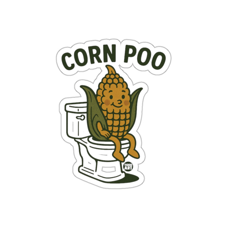 Load image into Gallery viewer, Quirky Corn Poo Toilet Humor Graphic Novelty sticker
