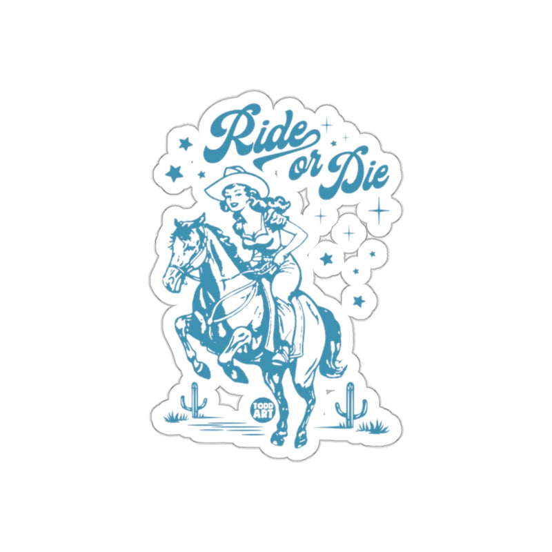 Load image into Gallery viewer, Ride or Die Cowgirl on Horse Sticker For Decoration
