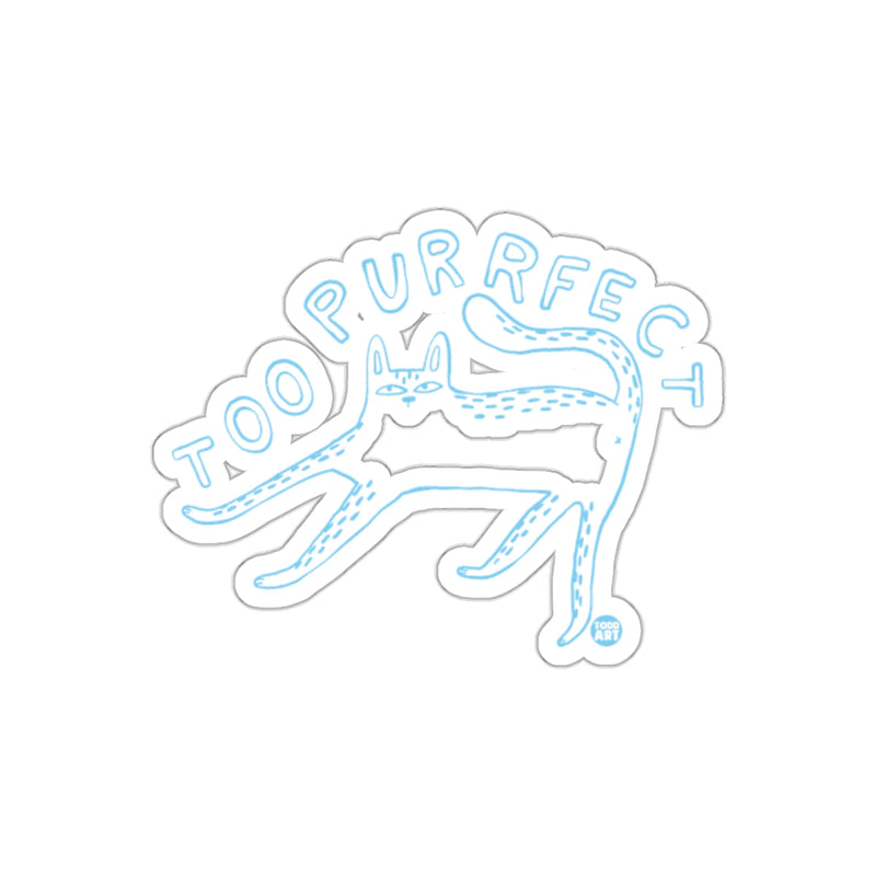 Load image into Gallery viewer, Too Purrfect Blue Cat with Unique Design Sticker
