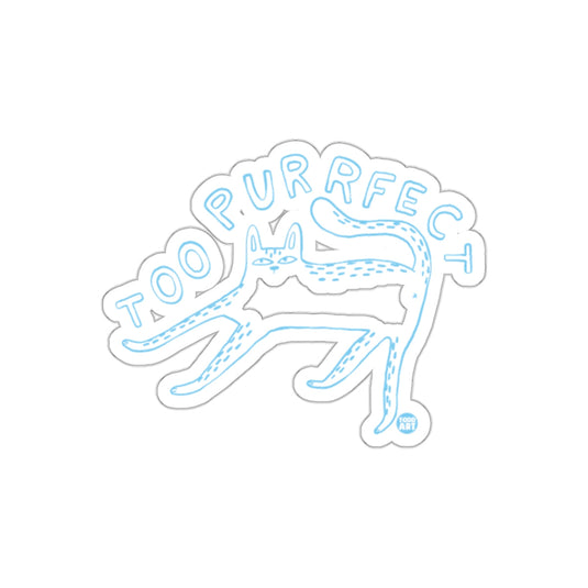 Too Purrfect Blue Cat with Unique Design Sticker