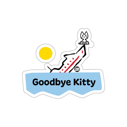 Goodbye Kitty with Sun and Ship Sticker