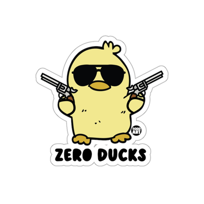 Load image into Gallery viewer, Zero Ducks Sunglasses Duck with Guns Sticker
