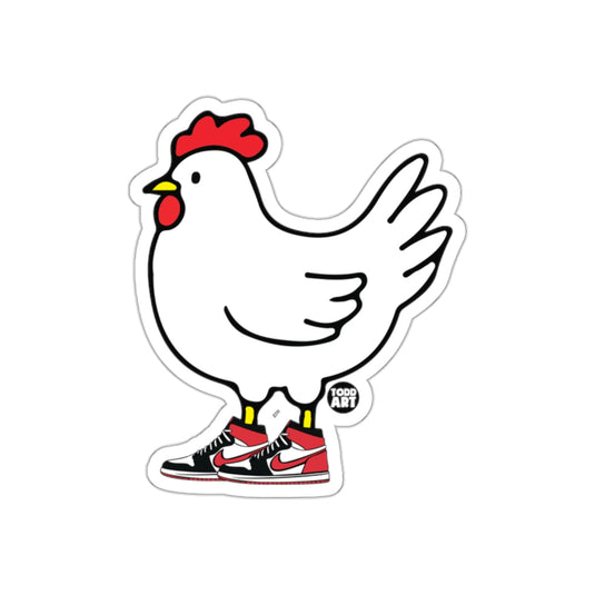 Cartoon Chicken with Sneakers Sticker product
