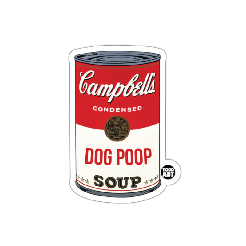 Load image into Gallery viewer, Dog Poop Soup Campbell's Inspired Art Funny Novelty sticker
