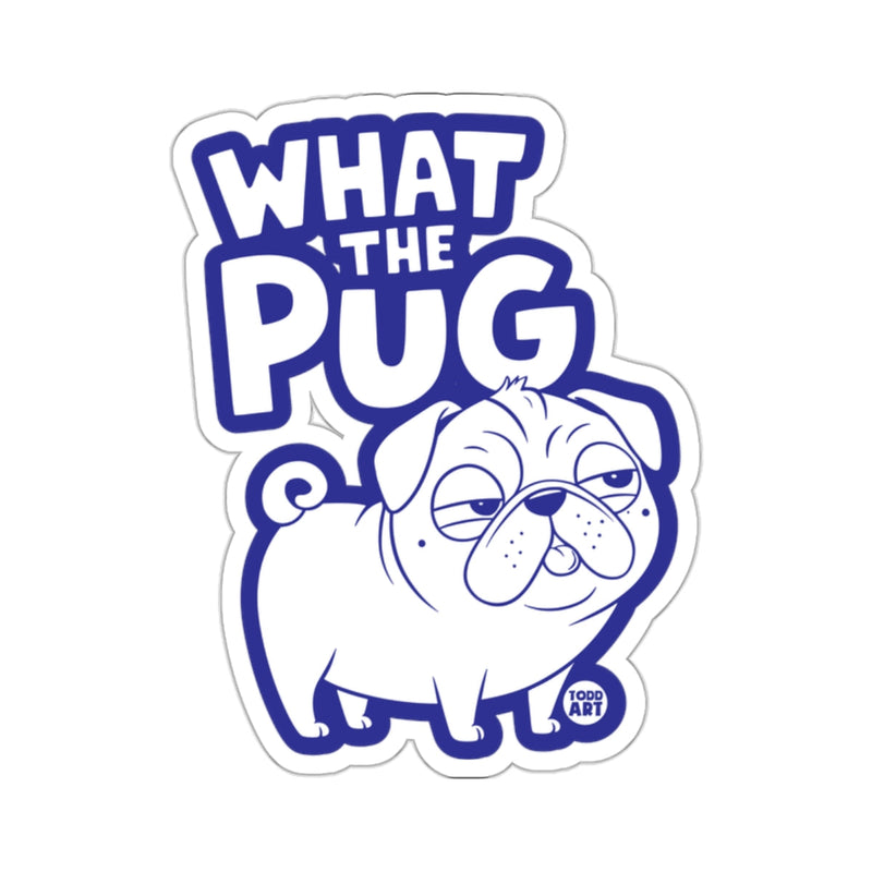 Load image into Gallery viewer, What the Pug Funny Dog Illustration Sticker
