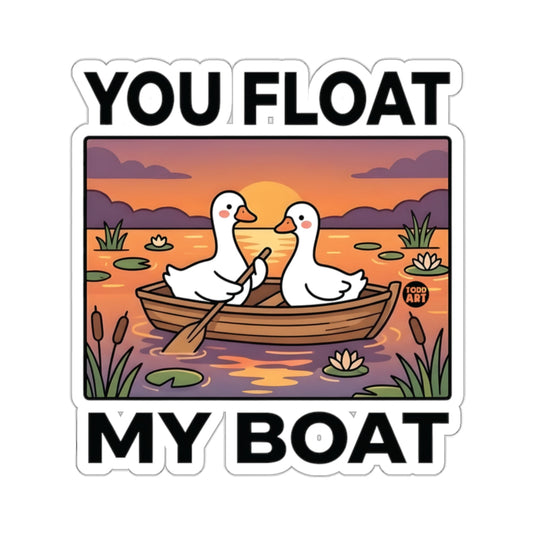 YOU FLOAT MY BOAT Ducks Romantic Sunset Lake 