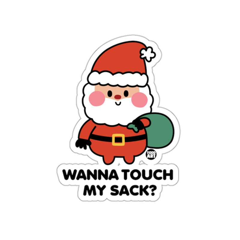 Load image into Gallery viewer, Wanna Touch My Sack Santa Sticker for Holiday Fun
