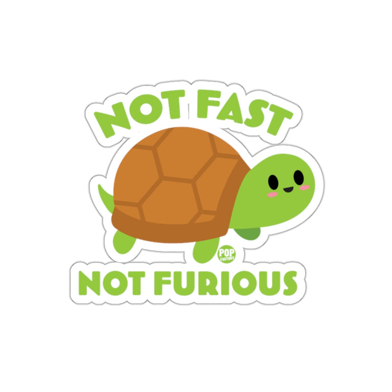 Load image into Gallery viewer, Not Fast Not Furious Cute Turtle Graphic Sticker

