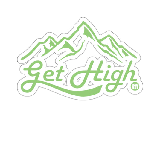 Get High Todd Art Green Mountains Art Design sticker