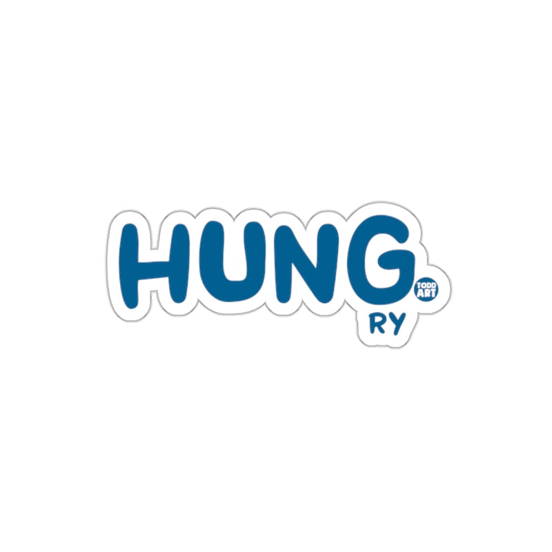 Load image into Gallery viewer, HUNGRY Blue Food Art Sticker Trendy Cool Design
