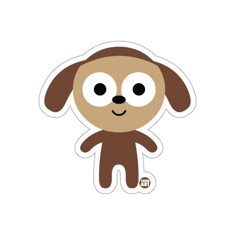 Load image into Gallery viewer, Cute Cartoon Brown Dog with Large Eyes Sticker
