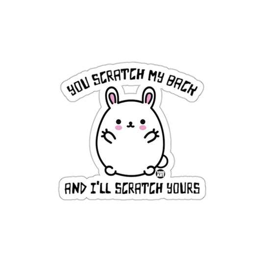 You Scratch My Back I'll Scratch Yours Bunny Sticker
