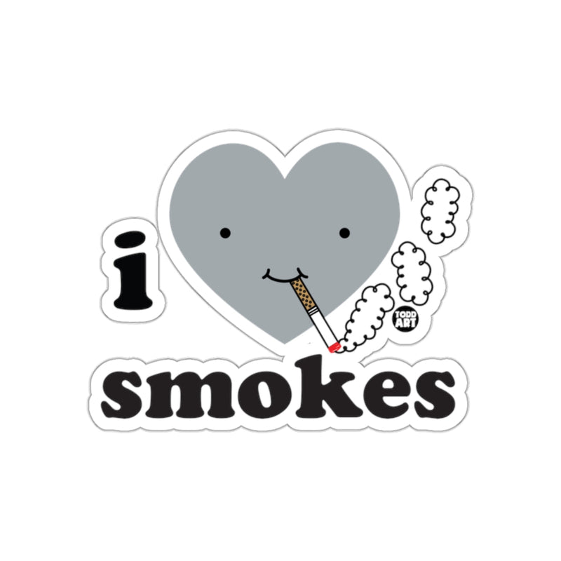 Load image into Gallery viewer, I Love Smokes Cute Heart Emoji Sticker Design
