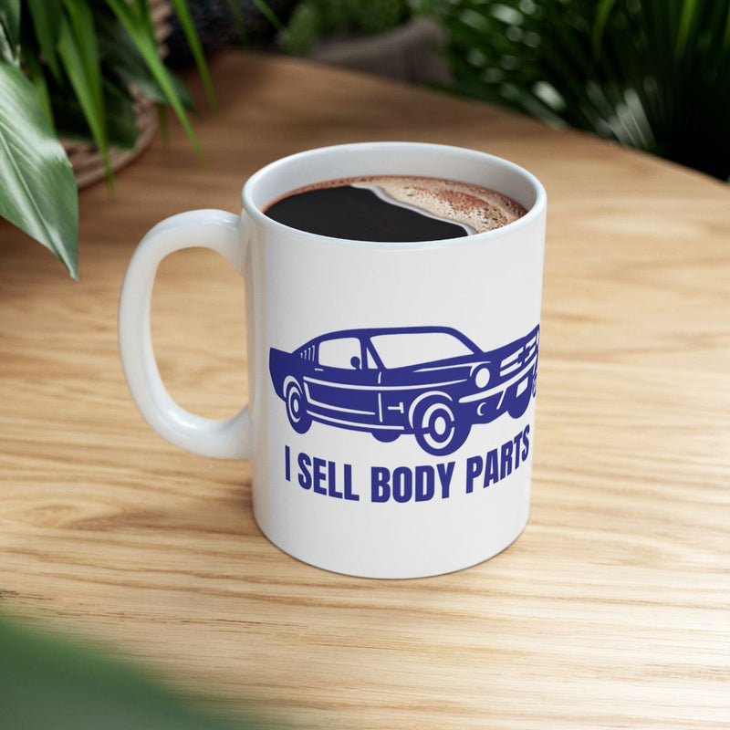 Load image into Gallery viewer, Funny I Sell Body Parts White Coffee Mug
