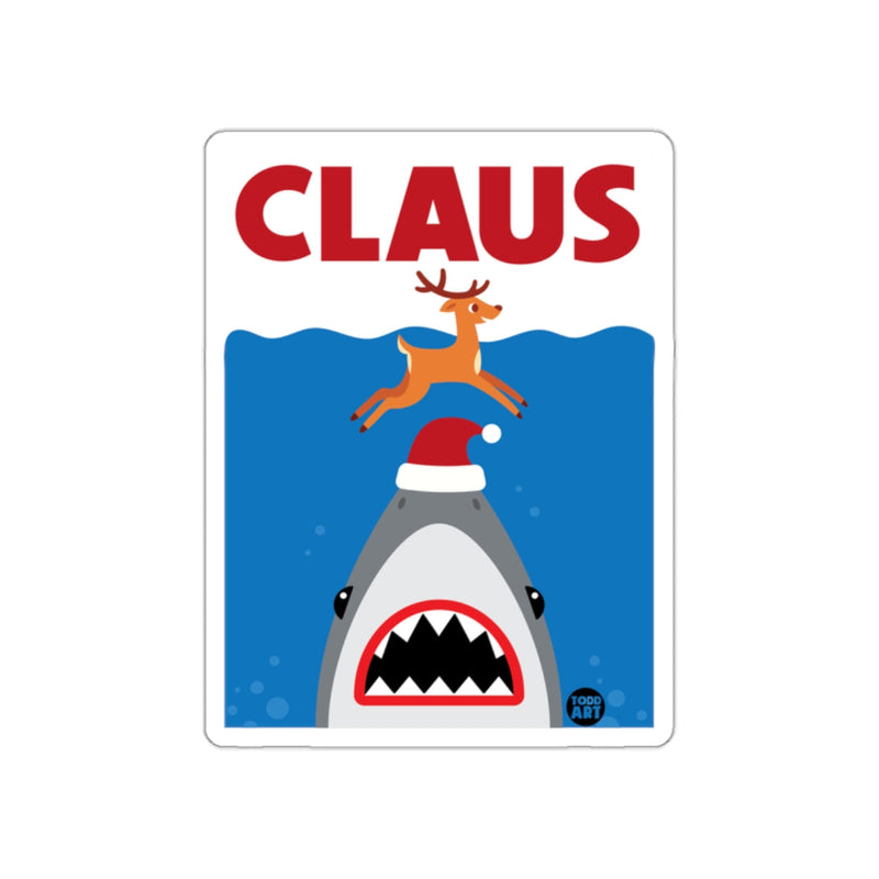 Load image into Gallery viewer, CLAUS Shark and Reindeer Fun Festive Art Poster
