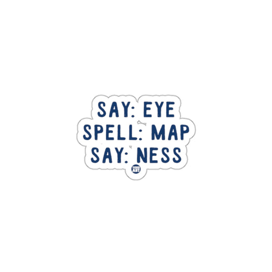 Funny Linguistic Optical Illusion Sticker Design