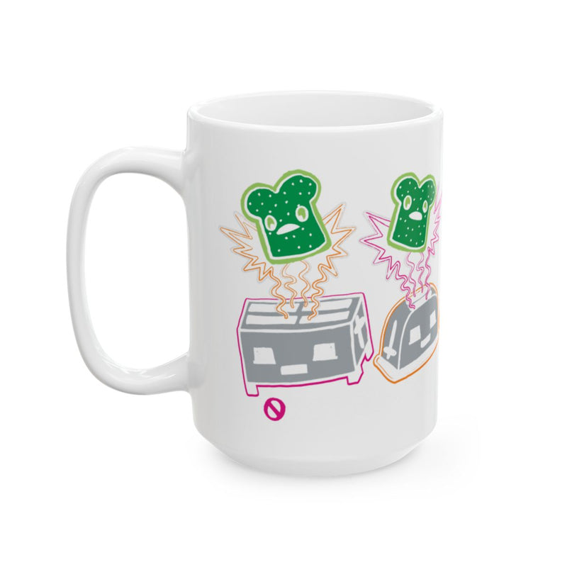 Load image into Gallery viewer, Quirky Toaster and Toast Design Coffee Mug For Fun Mornings
