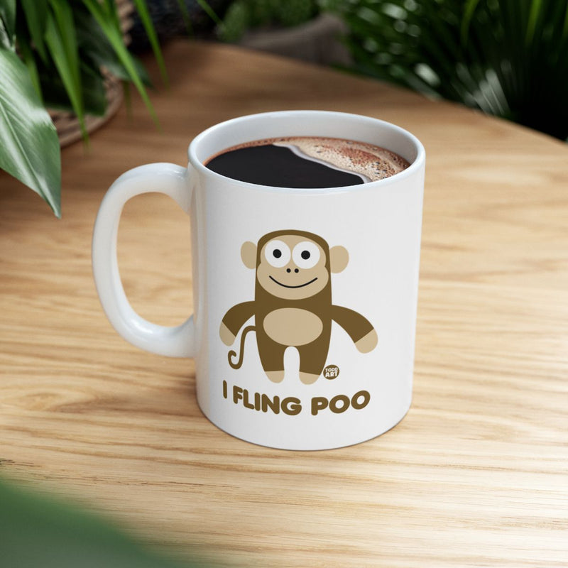 Load image into Gallery viewer, I Fling Poo Monkey Graphic Mug for Coffee Lovers
