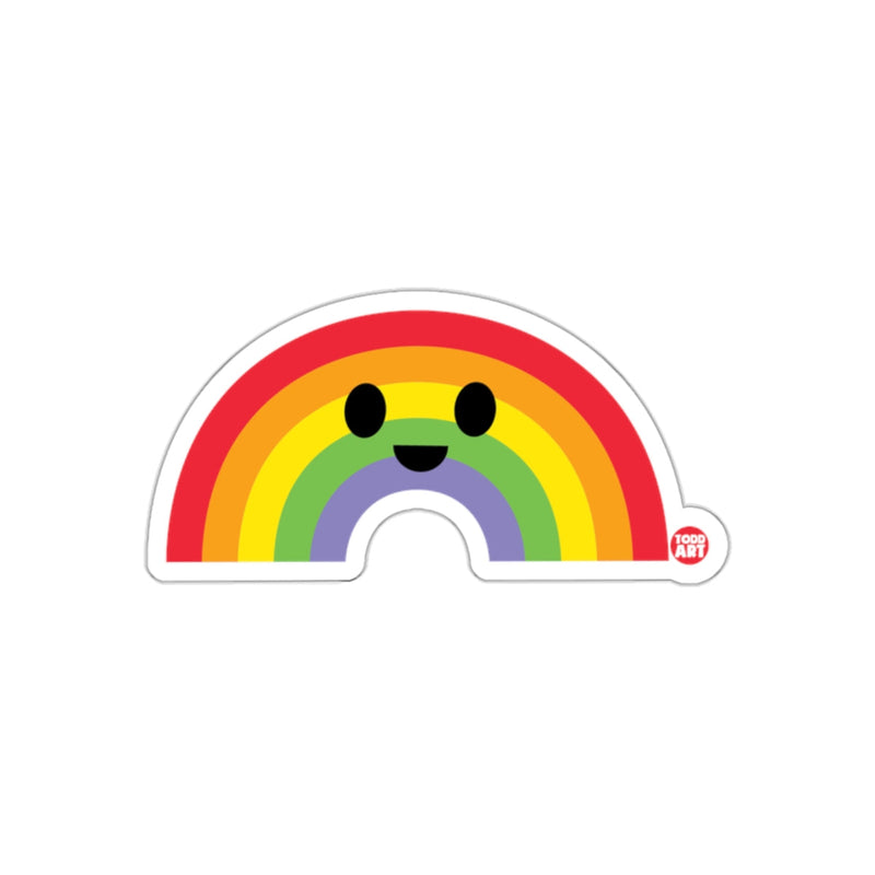 Load image into Gallery viewer, Happy Rainbow Design Smiling Face Sticker Product
