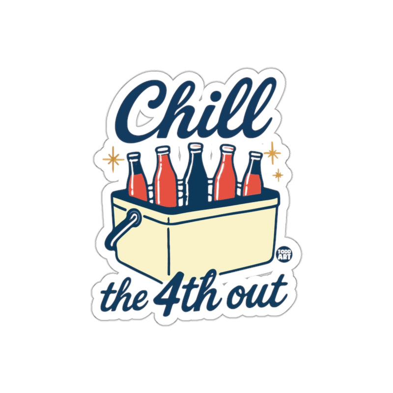 Load image into Gallery viewer, Chill the 4th Out Graphic Sticker for Summer Fun
