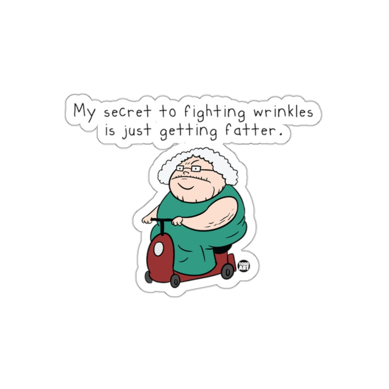Load image into Gallery viewer, My secret to fighting wrinkles humor sticker product
