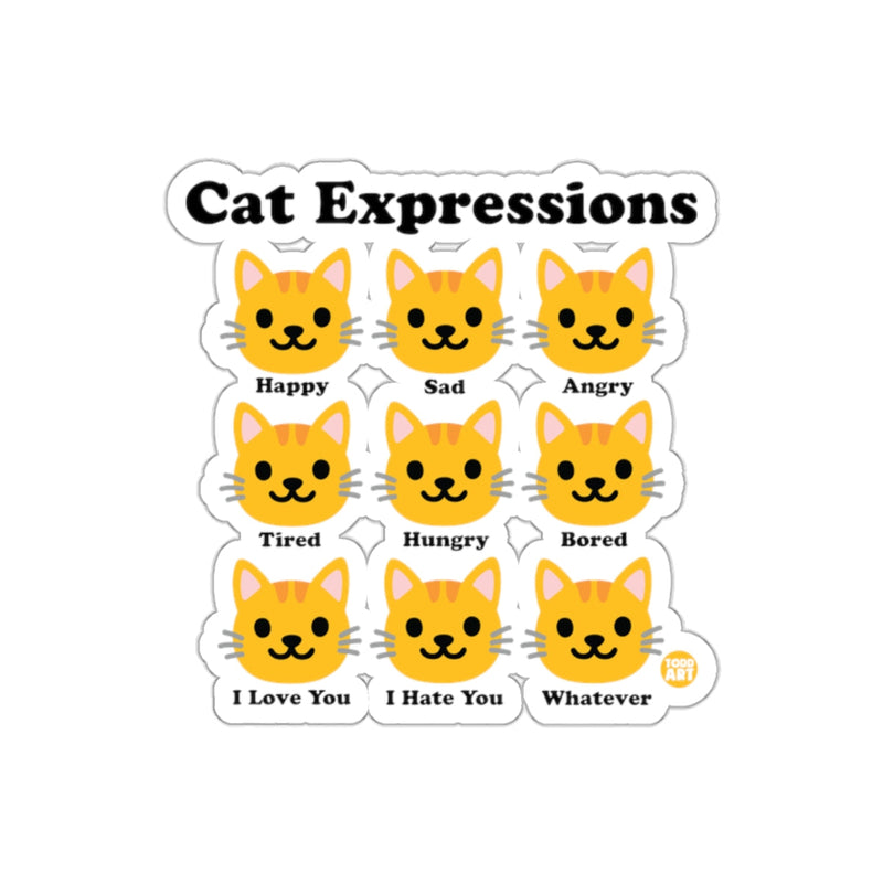 Load image into Gallery viewer, Cute Cat Faces Displaying Different Emotions sticker

