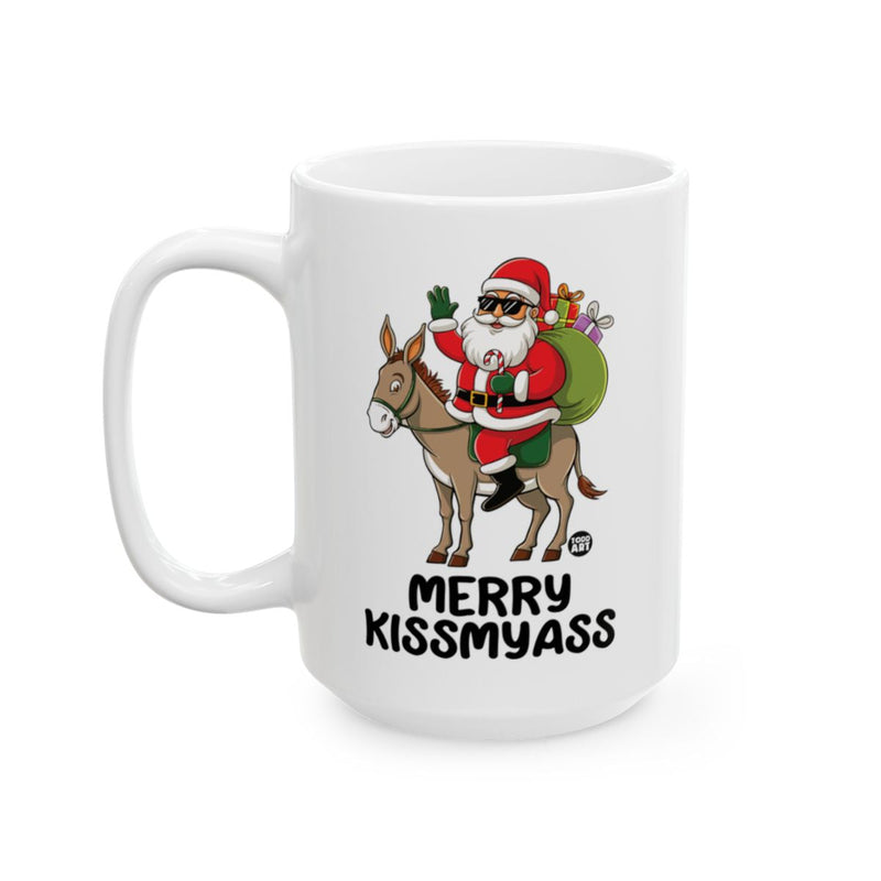 Load image into Gallery viewer, Funny Merry Kissmyass Santa Christmas Mug Gift
