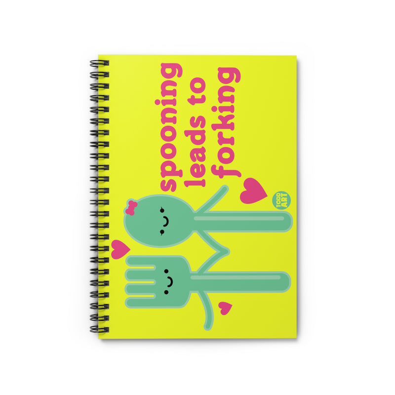 Load image into Gallery viewer, Spooning Leads to Forking Notebook Spiral Notebook - Ruled Line
