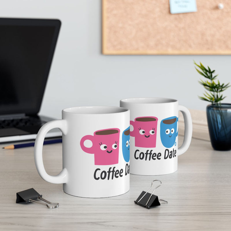 Load image into Gallery viewer, Cute Coffee Date Design Mug Perfect for Couples
