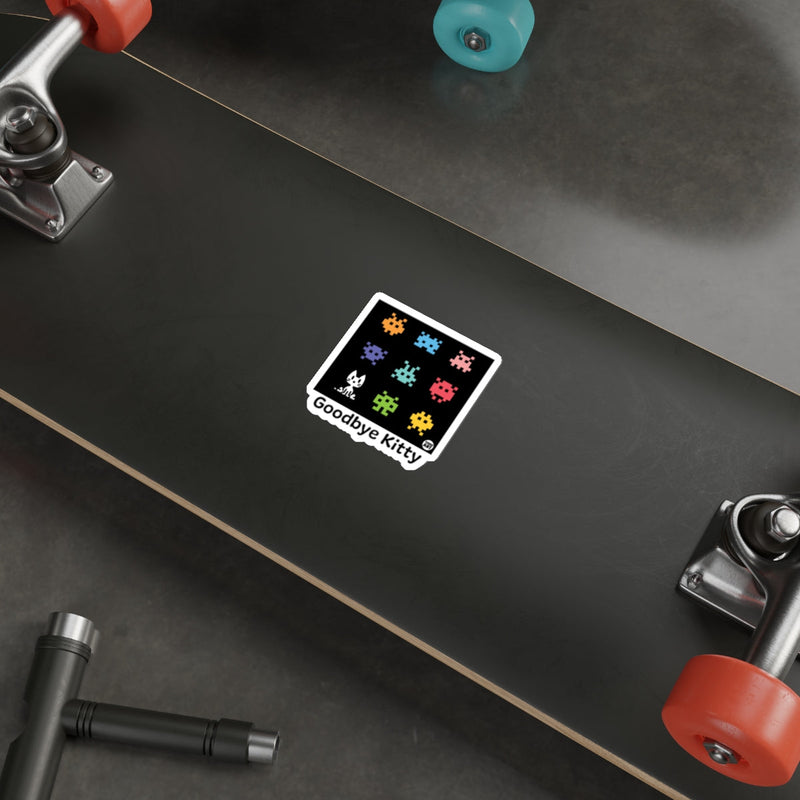Load image into Gallery viewer, Goodbye Kitty Retro Inspired Skateboard Sticker
