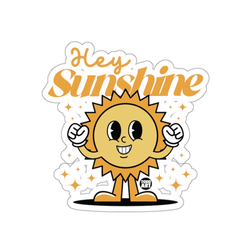 Load image into Gallery viewer, Hey Sunshine Sticker Cartoon Sun Character
