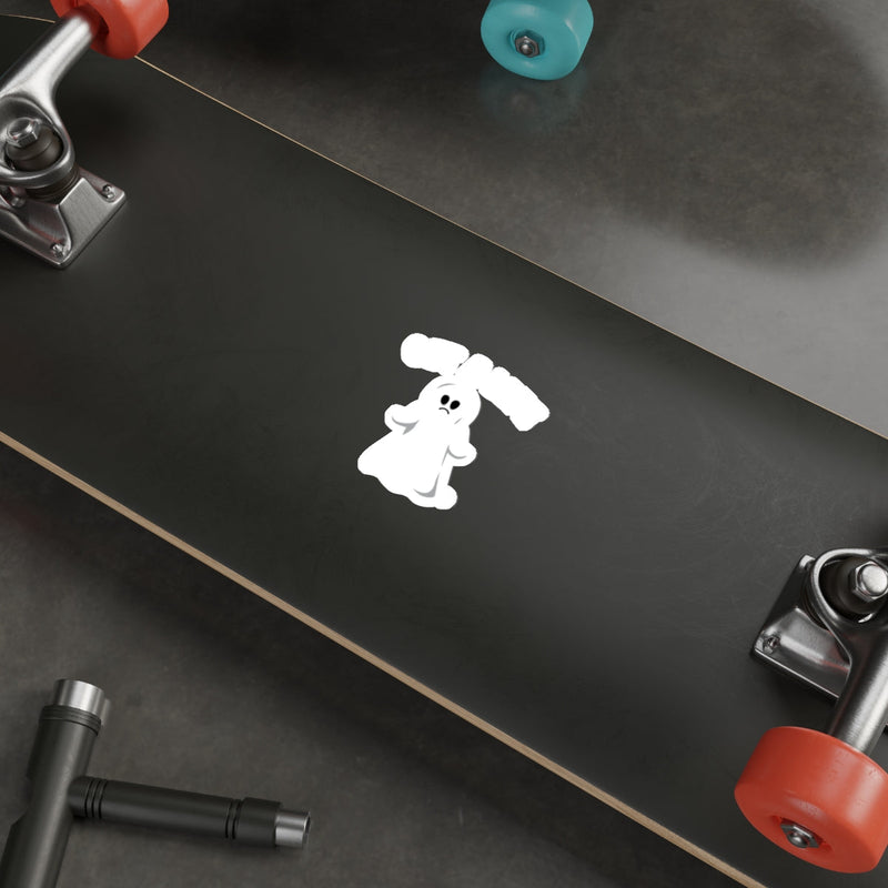 Load image into Gallery viewer, Cute Ghost with Skateboards Sticker for Customizable Fun
