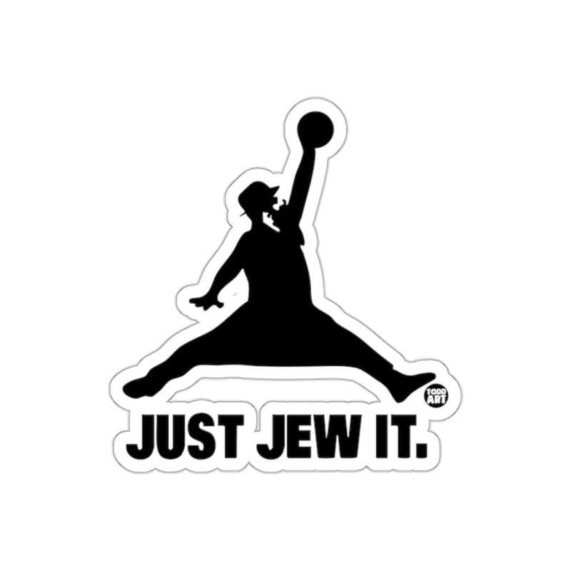 Load image into Gallery viewer, Just Jew It Basketball Silhouette Sticker
