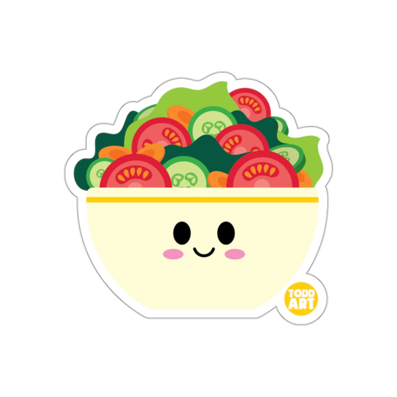 Load image into Gallery viewer, Smiling Salad Bowl Todd Art Sticker Cute Design
