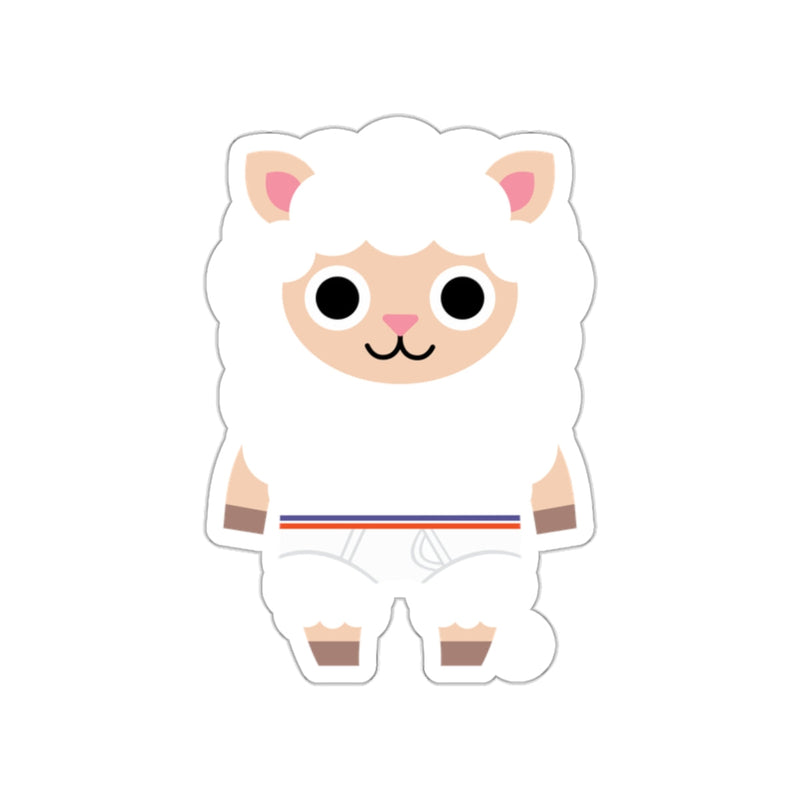 Load image into Gallery viewer, Cute White Llama Cartoon Character Sticker Decal
