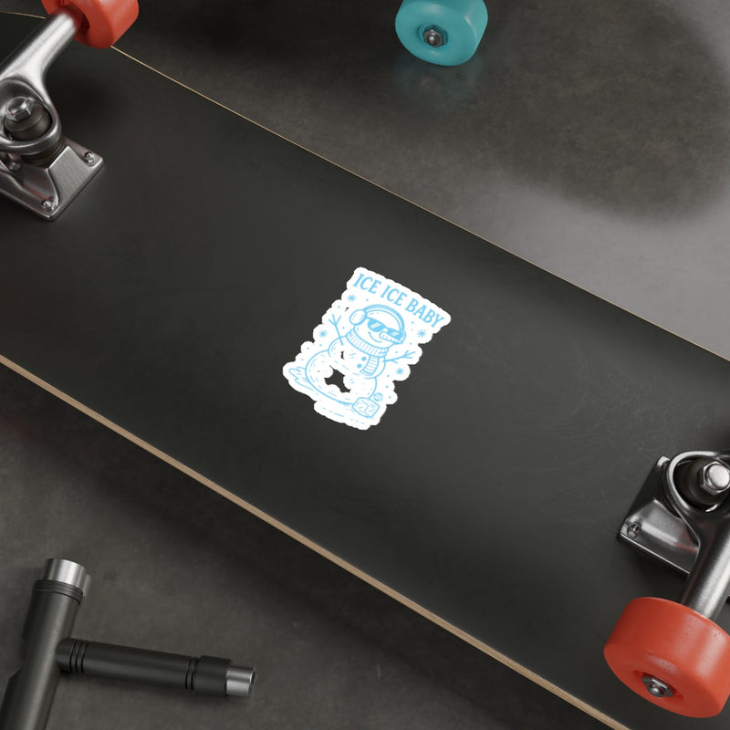 Load image into Gallery viewer, Ice Ice Baby Cool Snowman Skateboard Sticker 
