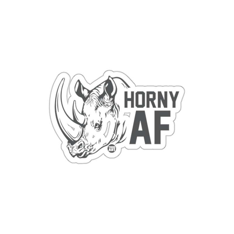 Load image into Gallery viewer, Horny AF Rhino Animal Illustration Sticker Design
