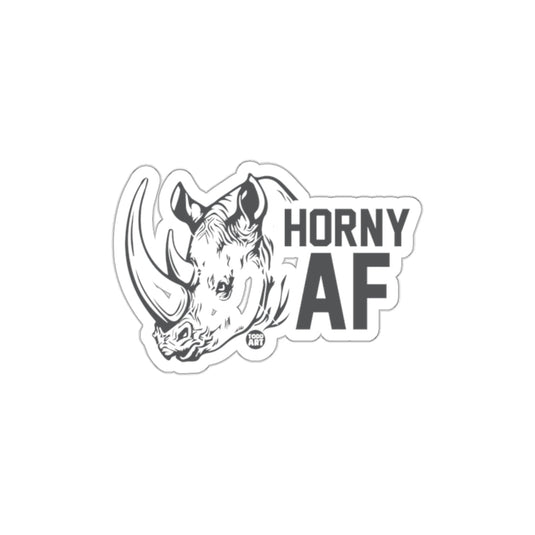 Horny AF Rhino Animal Illustration Sticker Design
