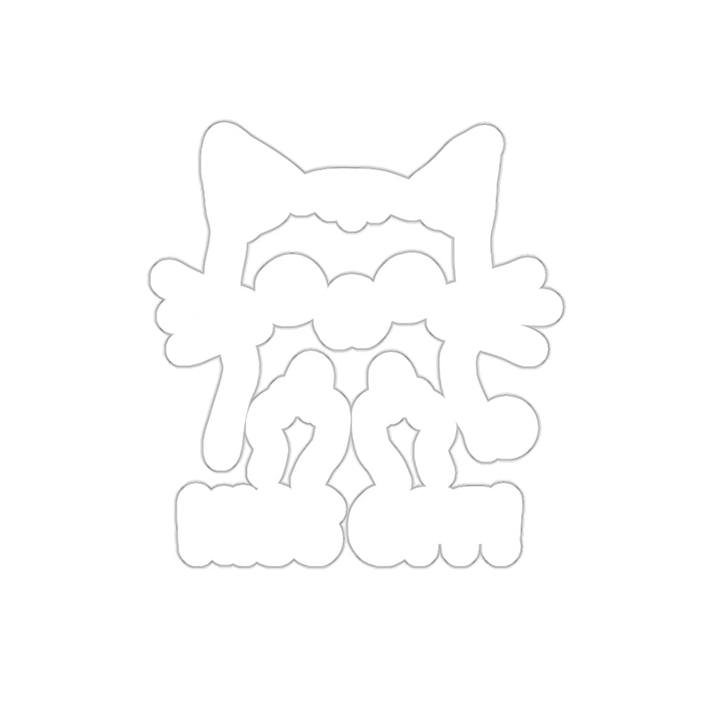 Load image into Gallery viewer, Funny Kawaii Cartoon Cat Kiss Off Sign Decorative Art
