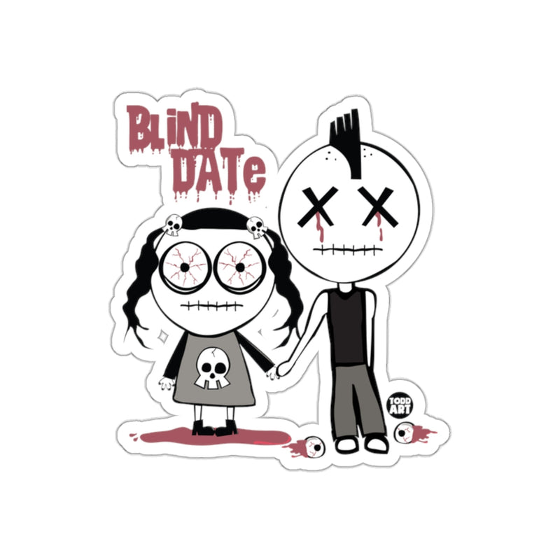 Load image into Gallery viewer, Blind Date Creepy Couple Cartoon Sticker
