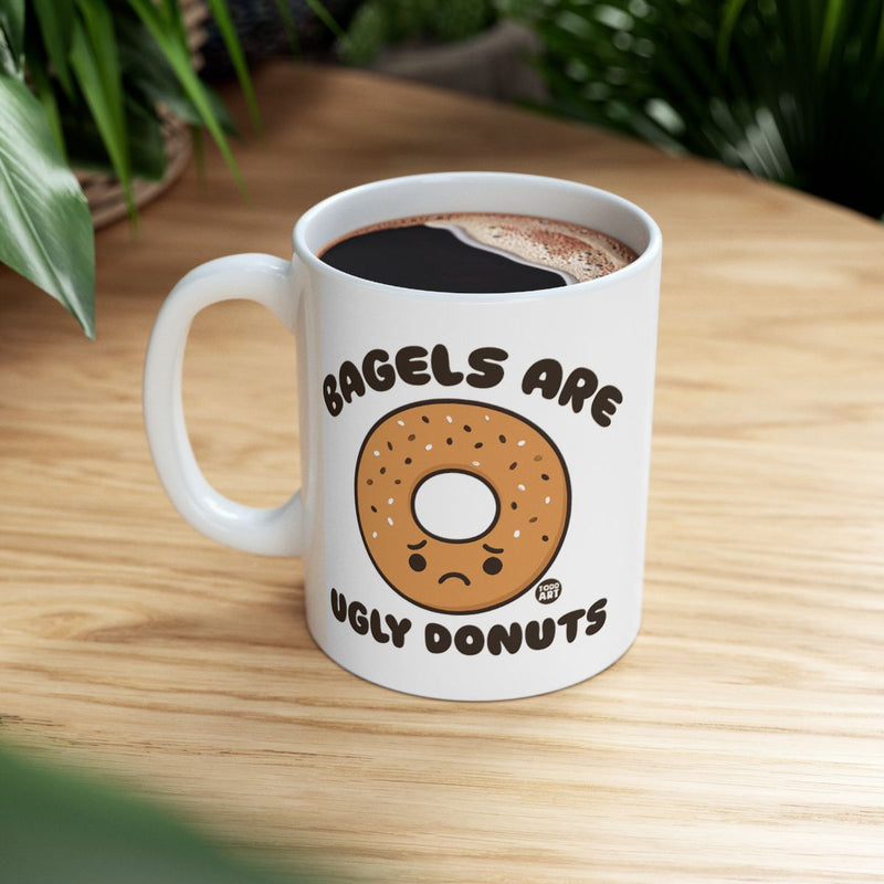 Load image into Gallery viewer, Bagels are Ugly Donuts Funny Coffee Mug for Morning Drinks
