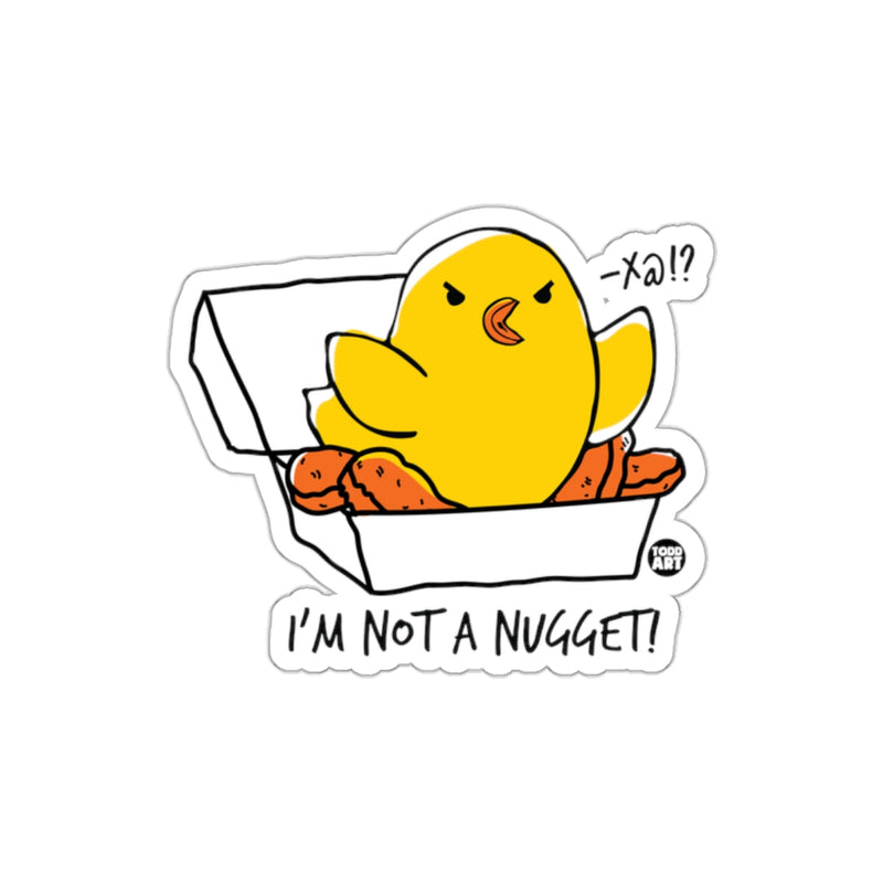 Load image into Gallery viewer, I'm Not a Nugget Cute Chick Sticker Design
