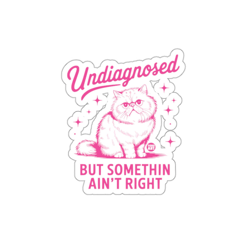 Load image into Gallery viewer, Undiagnosed But Somethin Ain't Right Cat Sticker
